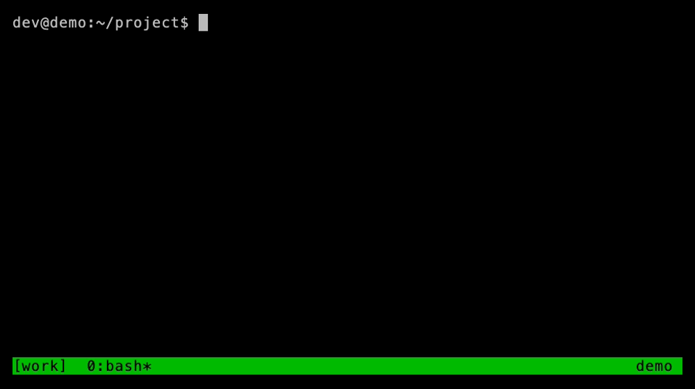 prefix [ でコピーモードに入り、出力を遡ってスクロールする様子